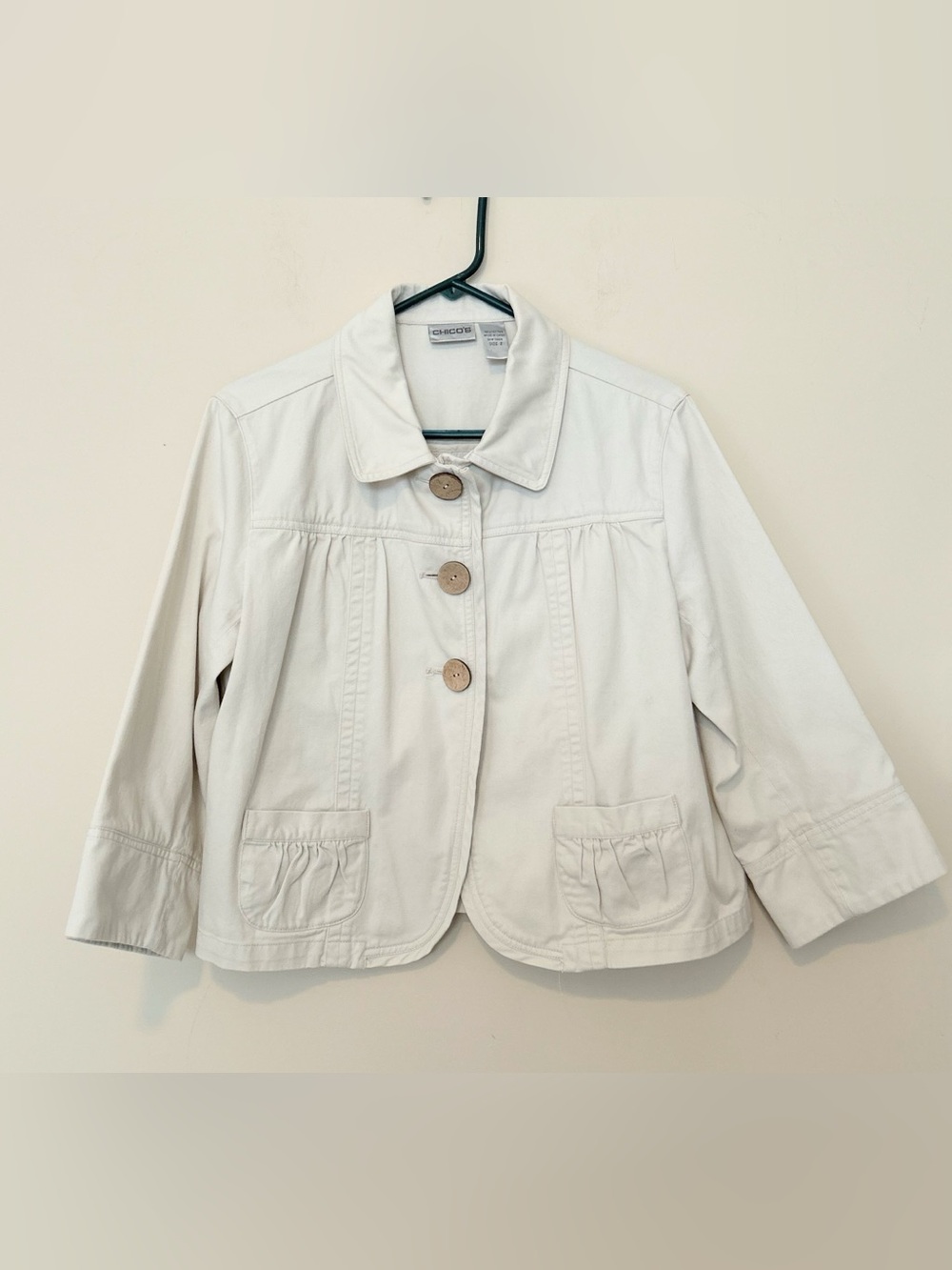 Cream Button-Front Jacket